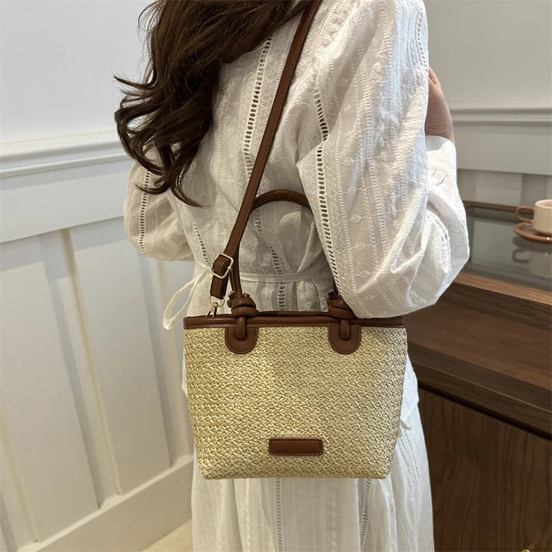 Sac Bandoulière Femme en Paille Tressée Grande capacité Sac d'été - NatyGlam's
