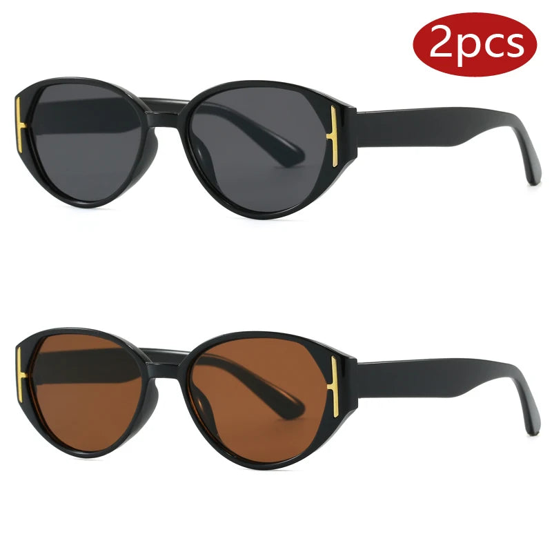 Lunettes de Soleil Oeil de Chat Femme 2 Pièces UV400 - NatyGlam's