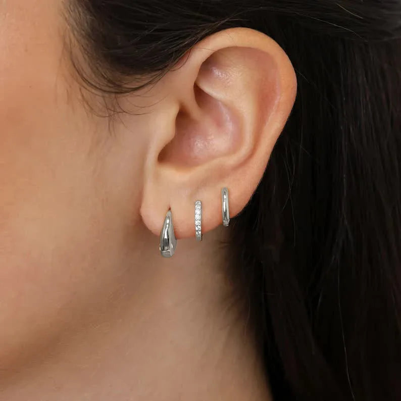 Lot de 3 Paires de Boucles d'Oreilles en Acier Inoxydable - NatyGlam's