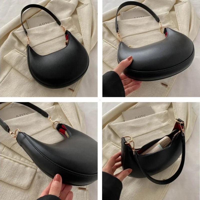 Sac Bandoulière Demi-Lune Luxe Femme - NatyGlam's