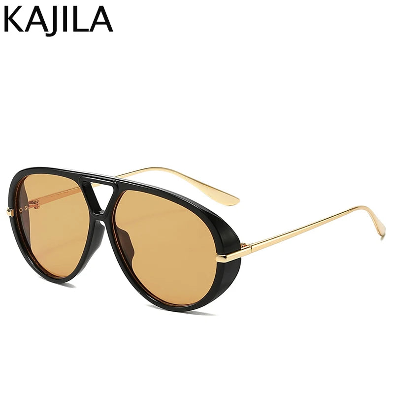 Lunettes de soleil pilote oversize femme style luxe UV400 - NatyGlam's