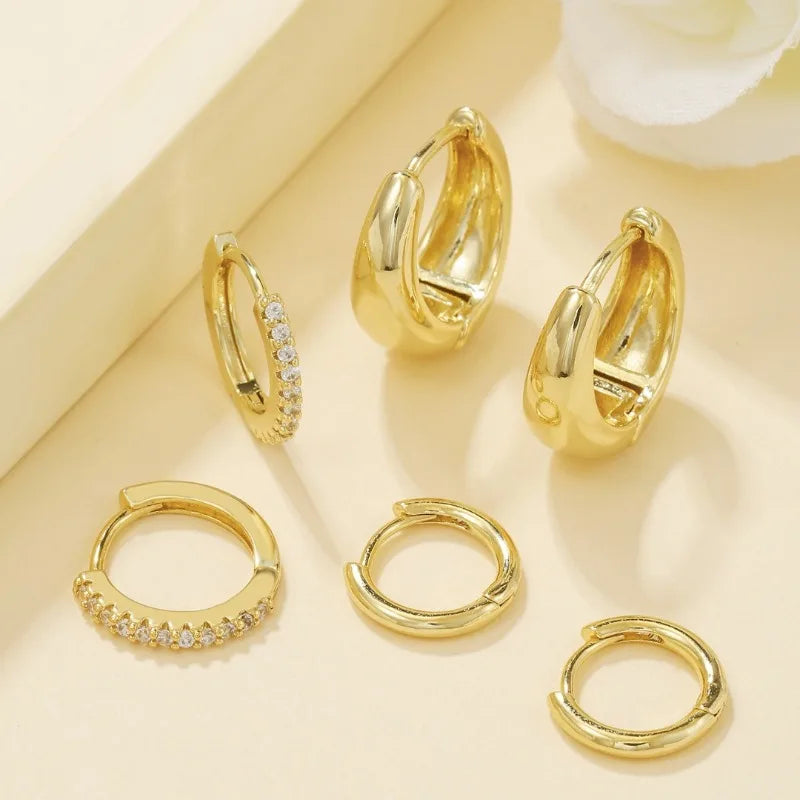 Lot de 3 Paires de Boucles d'Oreilles en Acier Inoxydable - NatyGlam's
