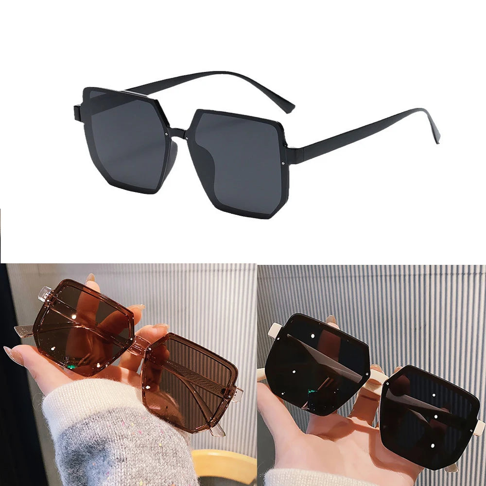 Lunettes de soleil vintage oversize carrées femme style luxe - NatyGlam's