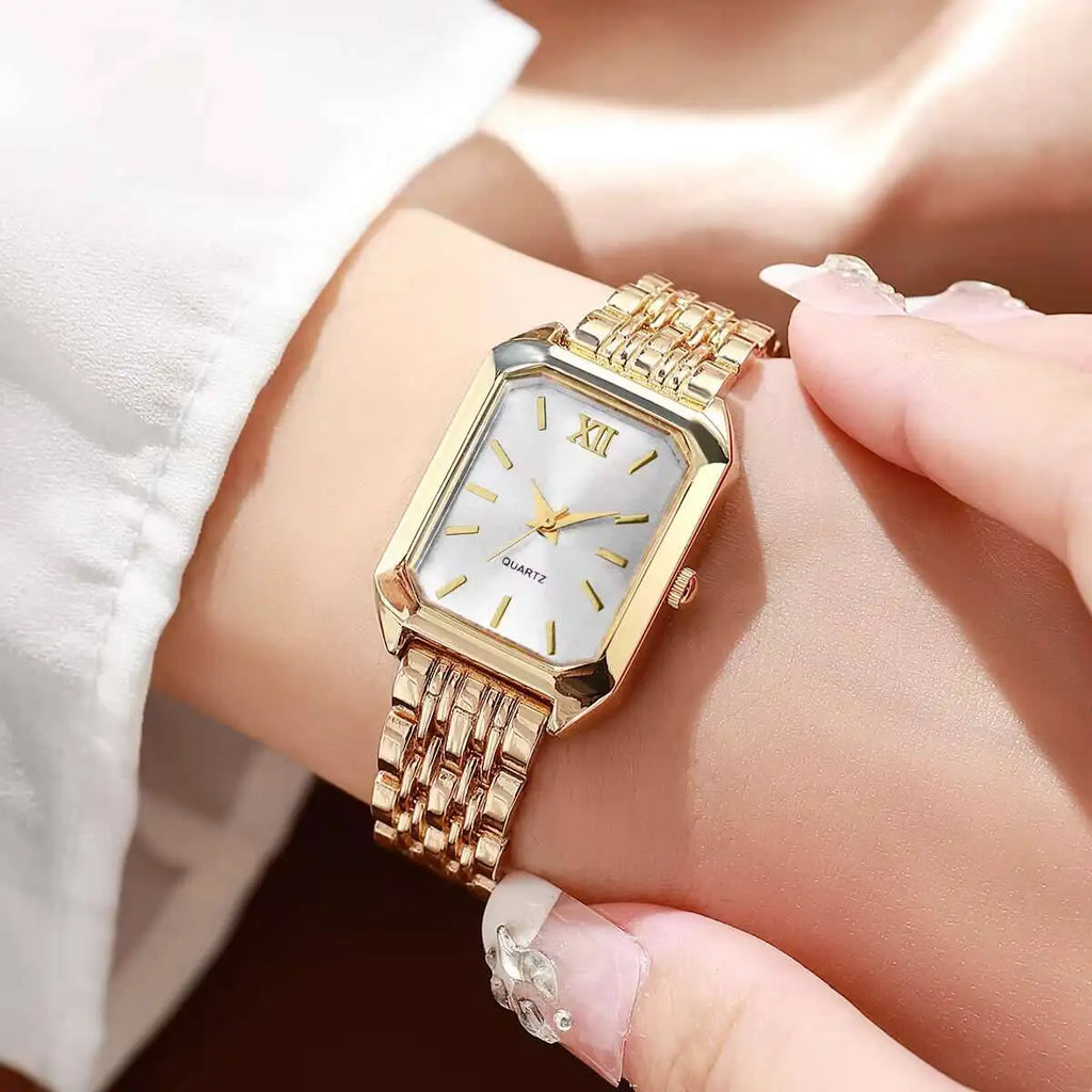 Montre Femme Rectangulaire Elégante à Quartz - NatyGlam's