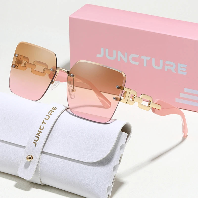 Lunettes de soleil glamour sans monture femme UV400 - NatyGlam's