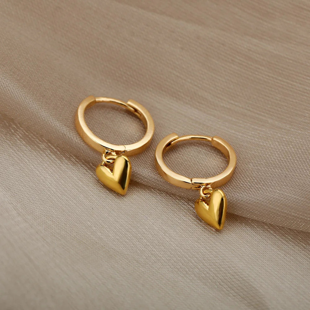 Boucles d'oreilles Coeur en Acier Inoxydable - NatyGlam's