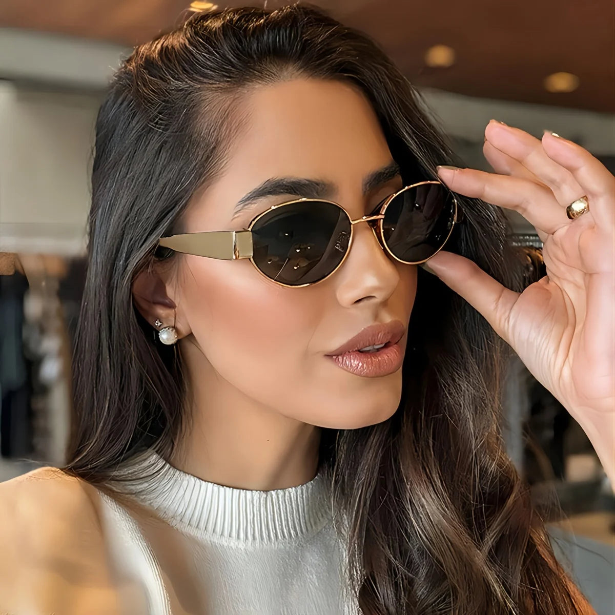 Lunettes de soleil ovales tendance femme - NatyGlam's