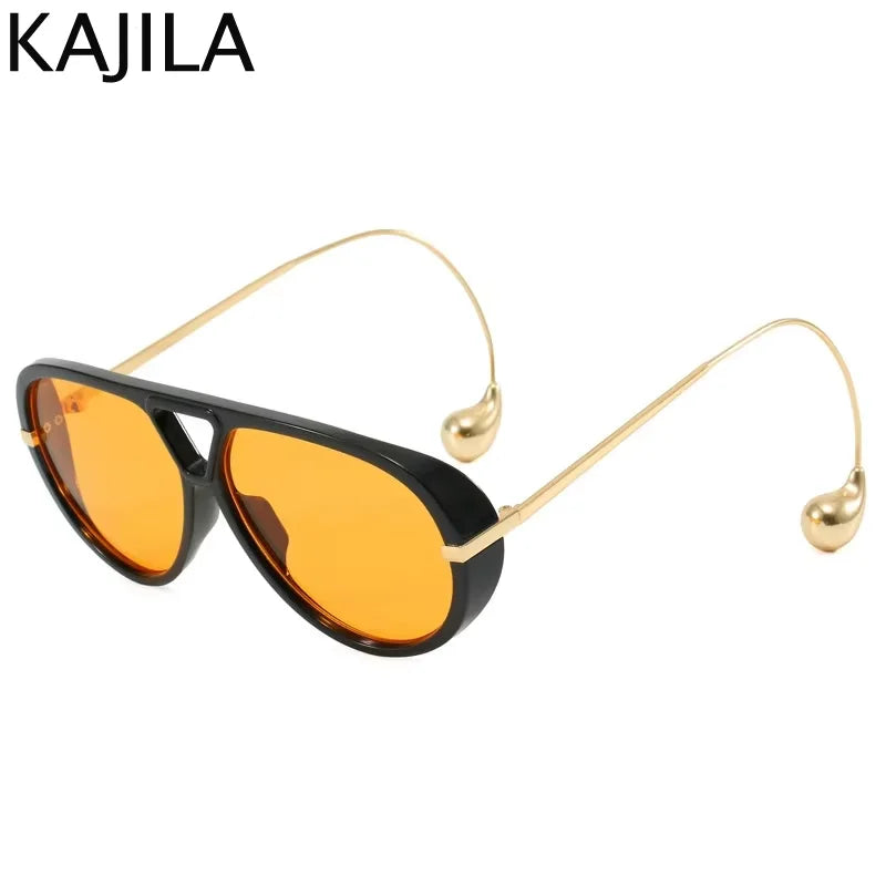 Lunettes de soleil pilote oversize femme style luxe UV400 - NatyGlam's